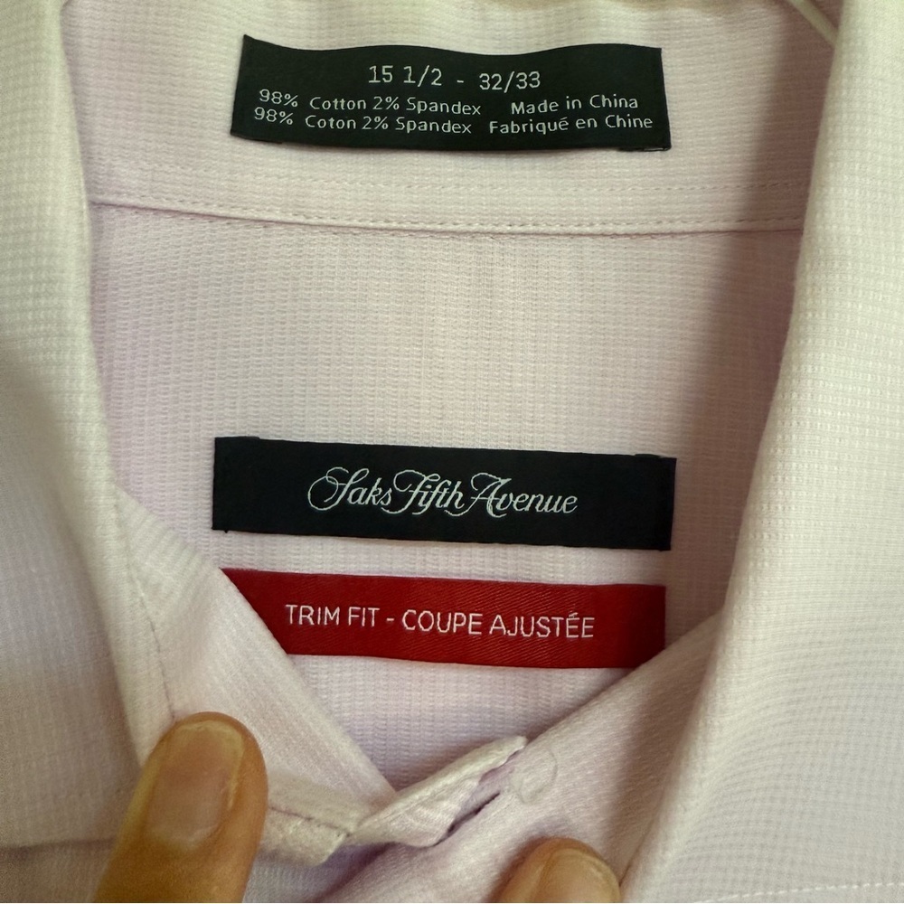 Saks Fifth Avenue Men’s Dress Shirt - Picture 2 of 5